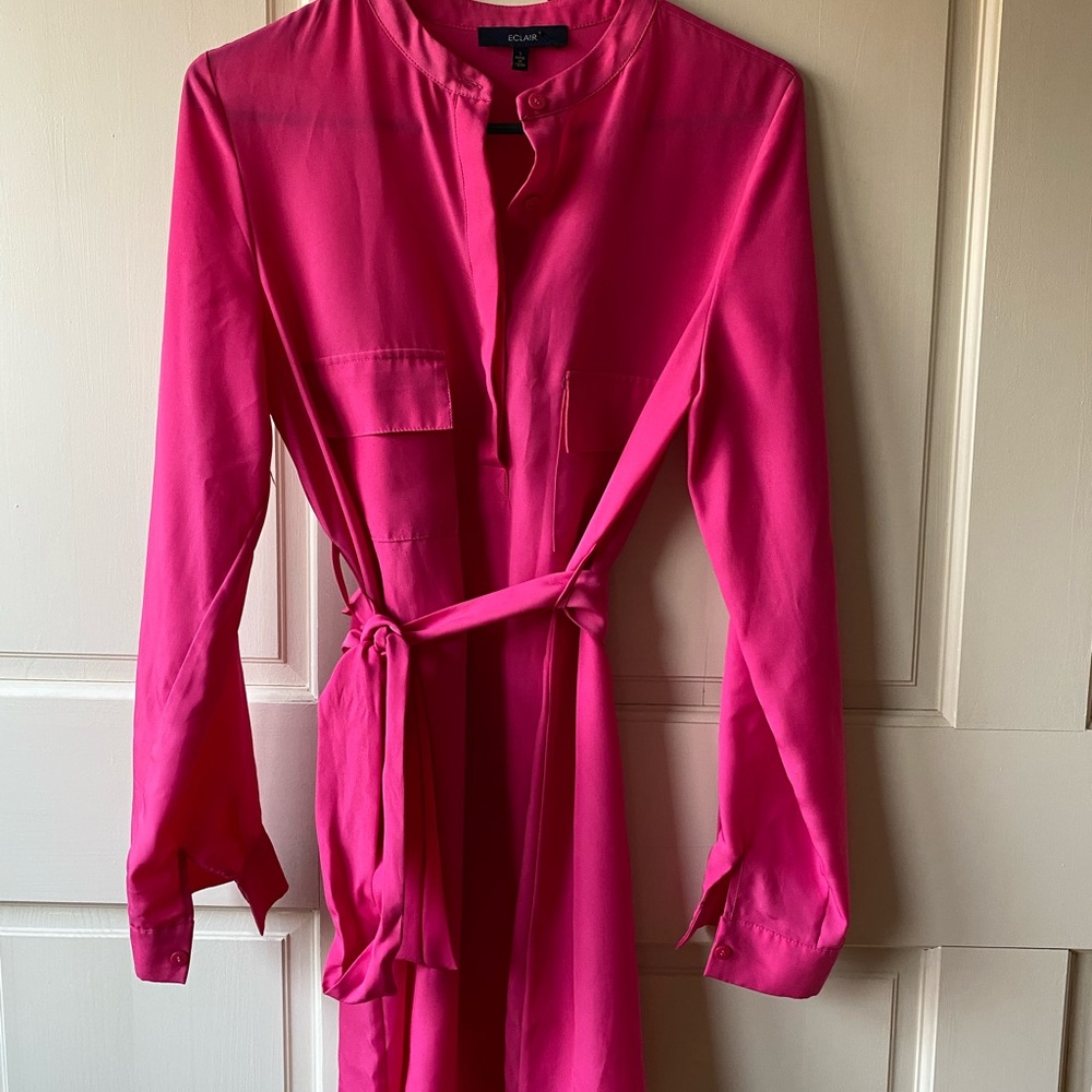 Eclair shirt dress with sash belt